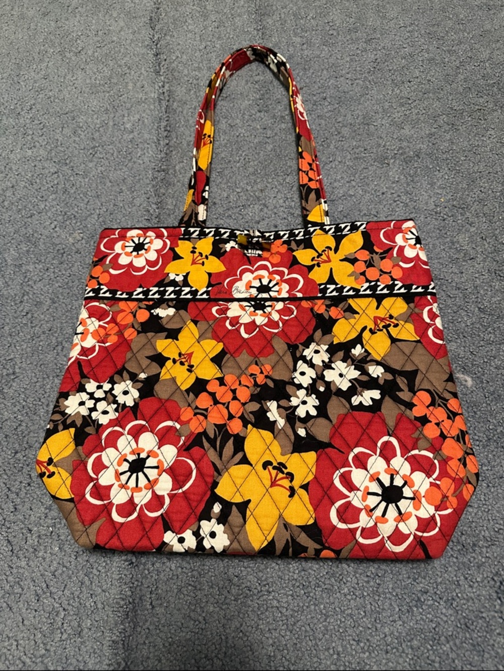 Vera Bradley Toggle Tote Bag - Bittersweet floral pattern.